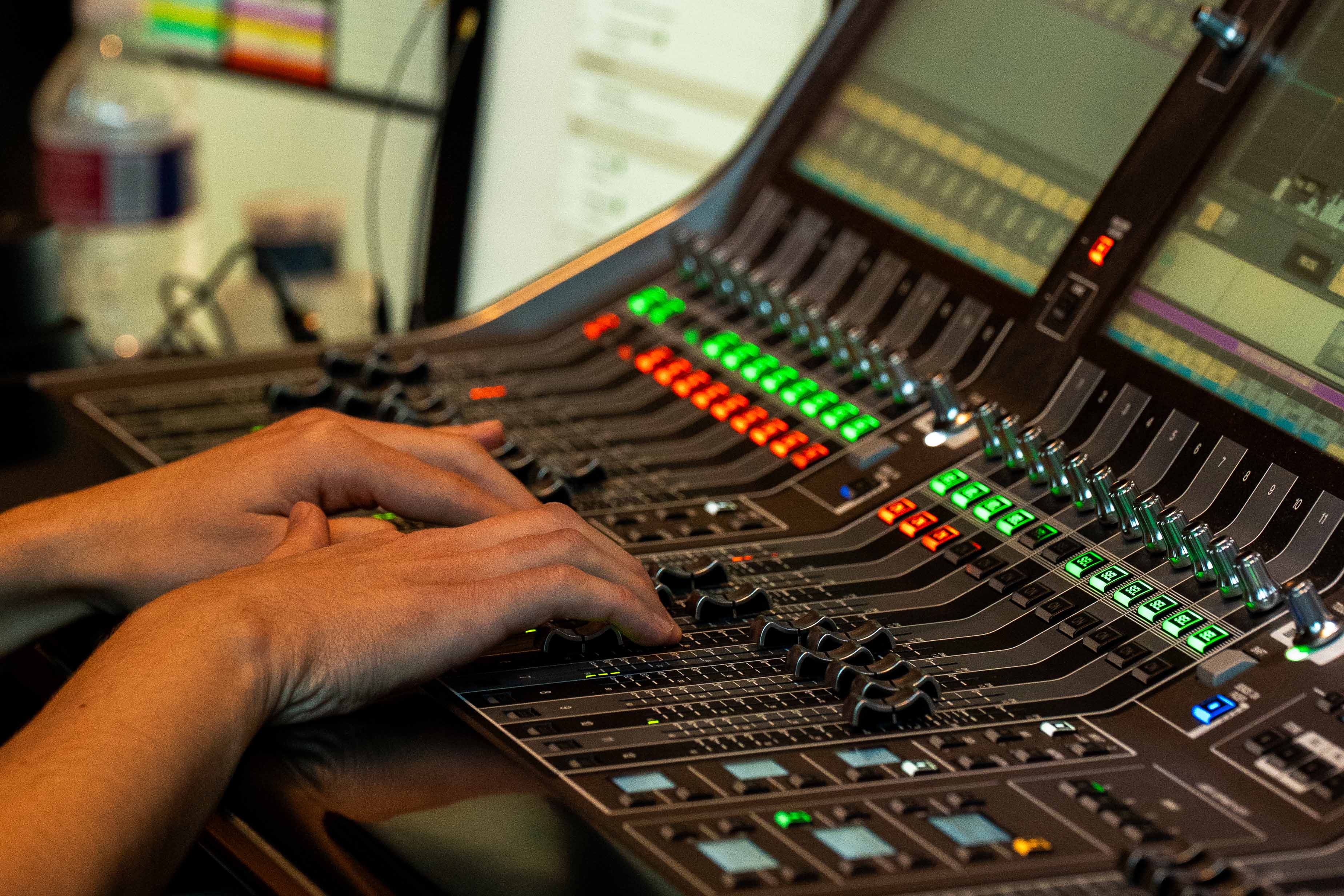 Persons arm on a keyboard