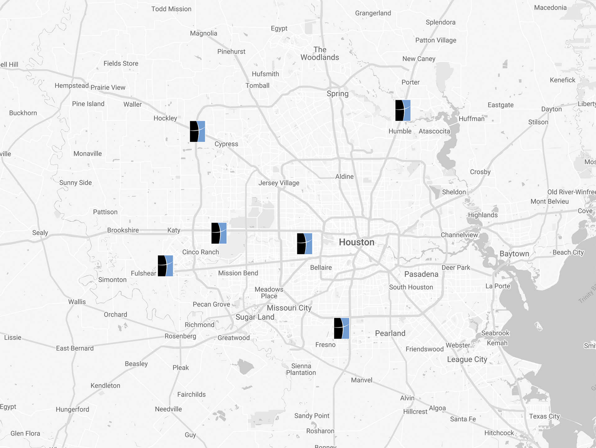 Greater Houston with Second Campuses