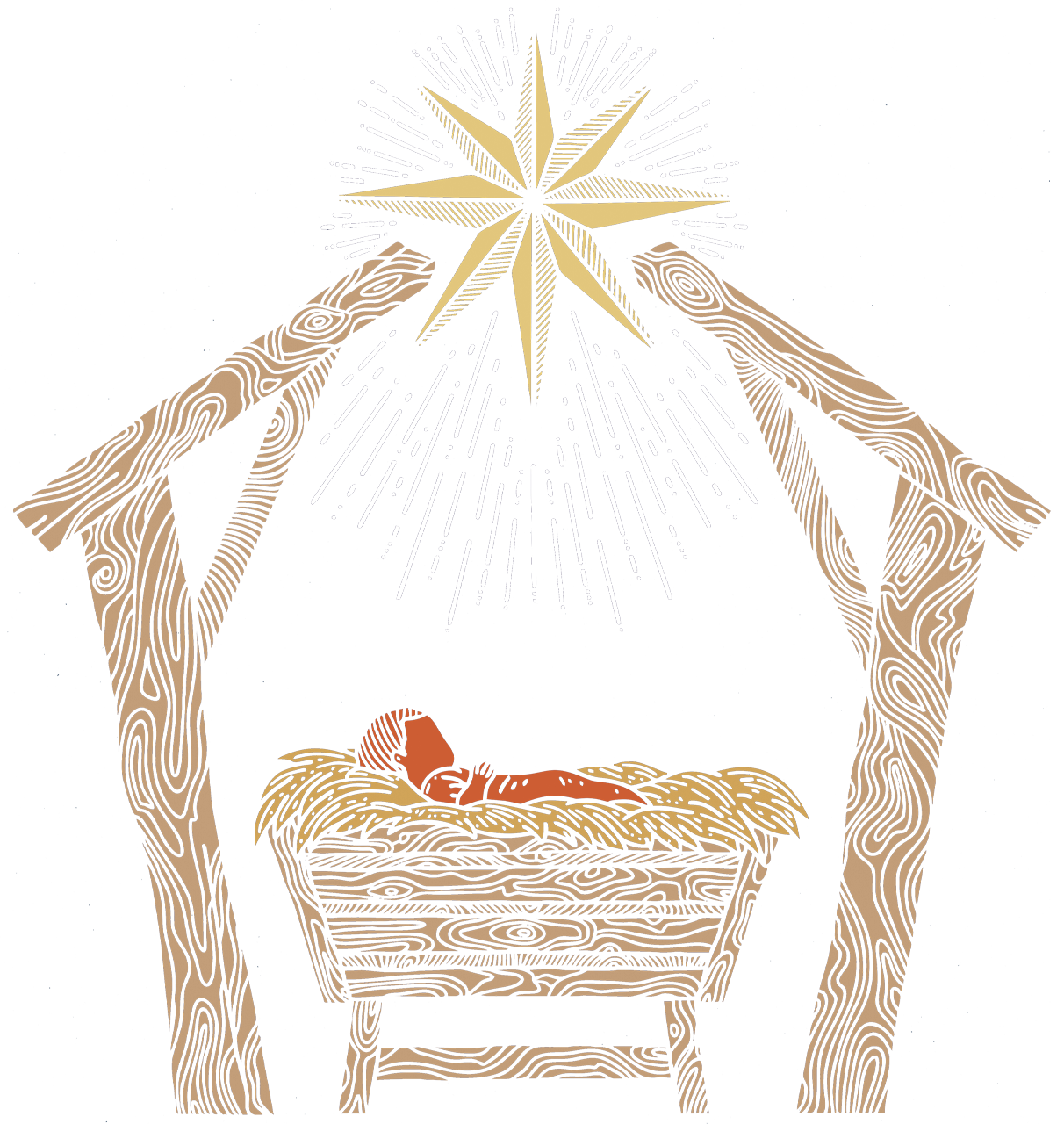 The Reason for Christmas: Jesus in a manger. - Illustration